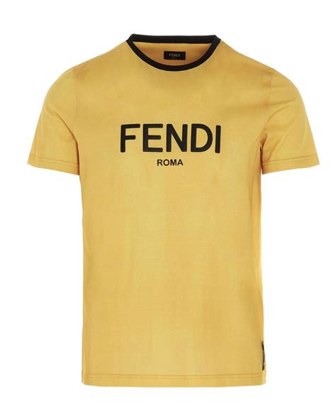 fendi t shirt yellow|Fendi graphic tees.